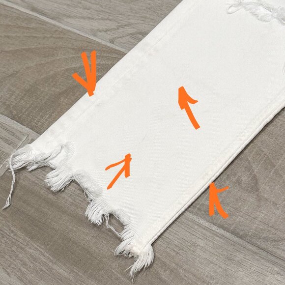 Free People We The Free Maggie Mid Rise Straight Jeans in Optic White Size 25 - Picture 15 of 16